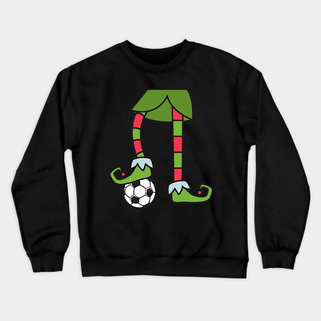 Soccer Christmas Elf Xmas Gift Crewneck Sweatshirt by RJCatch